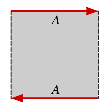 Mobius strip fundamental square