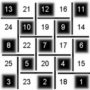 5x5 grid